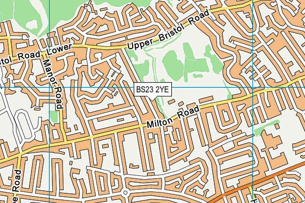 Ashcombe Park map (BS23 2YE) - OS VectorMap District (Ordnance Survey)