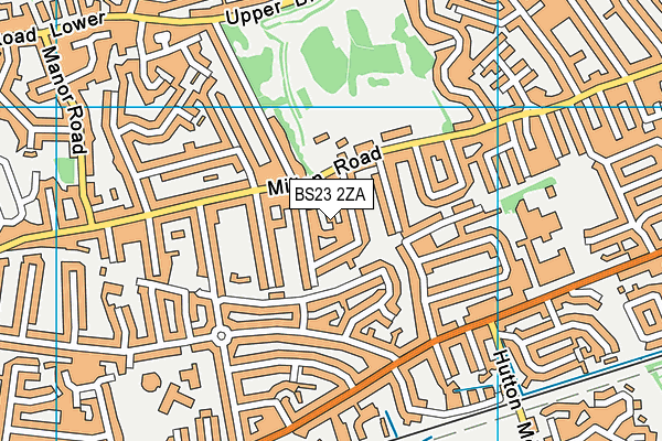 BS23 2ZA map - OS VectorMap District (Ordnance Survey)