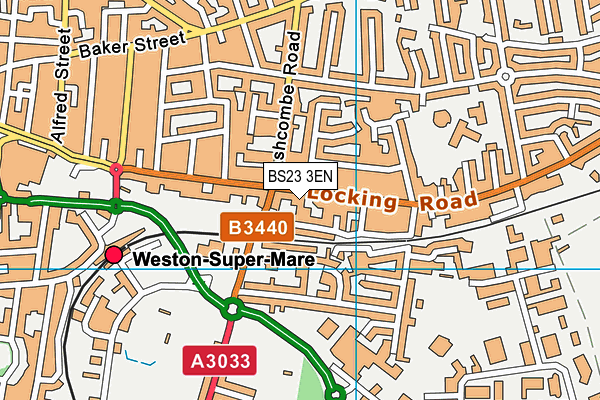 BS23 3EN map - OS VectorMap District (Ordnance Survey)