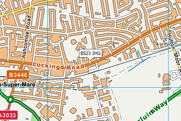 BS23 3HG map - OS VectorMap District (Ordnance Survey)