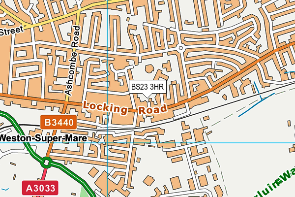 BS23 3HR map - OS VectorMap District (Ordnance Survey)