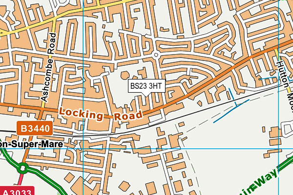 BS23 3HT map - OS VectorMap District (Ordnance Survey)