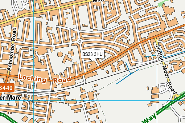 BS23 3HU map - OS VectorMap District (Ordnance Survey)