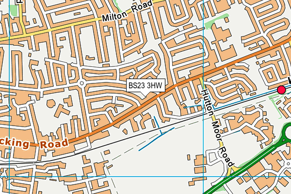 BS23 3HW map - OS VectorMap District (Ordnance Survey)