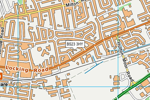 BS23 3HY map - OS VectorMap District (Ordnance Survey)