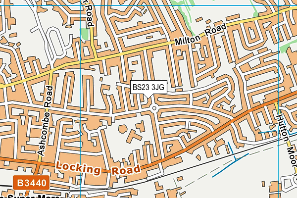 BS23 3JG map - OS VectorMap District (Ordnance Survey)
