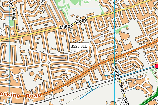 BS23 3LD map - OS VectorMap District (Ordnance Survey)