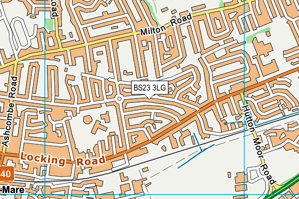 BS23 3LG map - OS VectorMap District (Ordnance Survey)