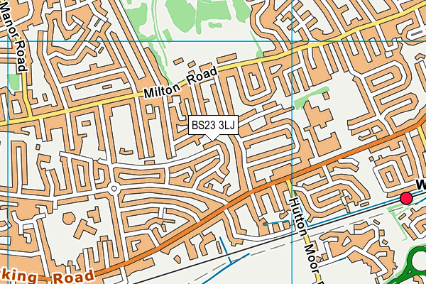 BS23 3LJ map - OS VectorMap District (Ordnance Survey)