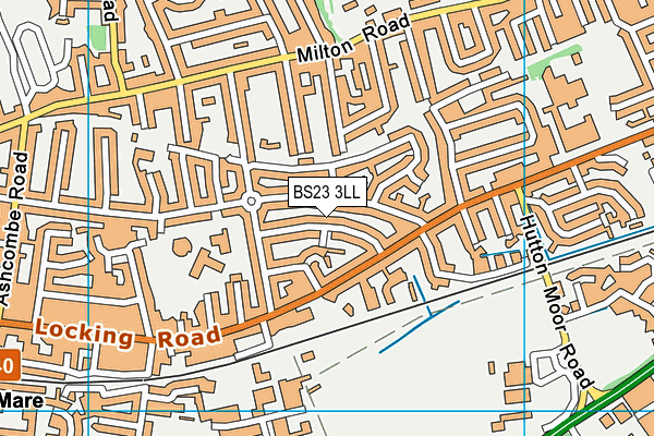 BS23 3LL map - OS VectorMap District (Ordnance Survey)