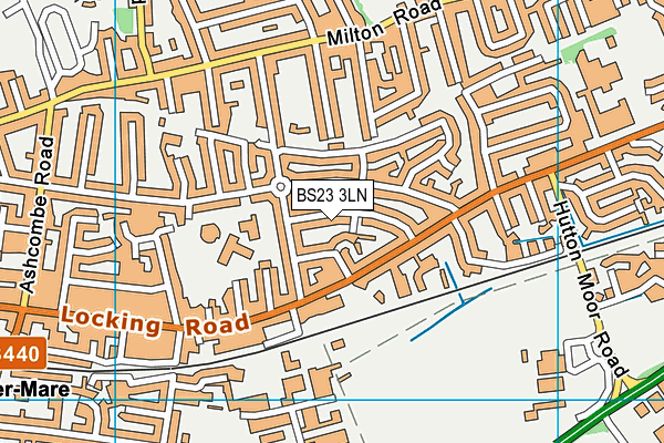 BS23 3LN map - OS VectorMap District (Ordnance Survey)