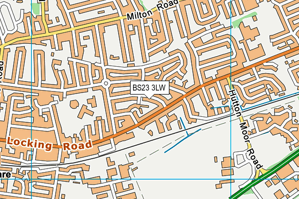 BS23 3LW map - OS VectorMap District (Ordnance Survey)