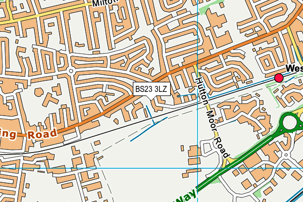 BS23 3LZ map - OS VectorMap District (Ordnance Survey)