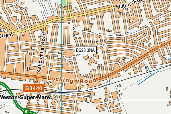 BS23 3NA map - OS VectorMap District (Ordnance Survey)
