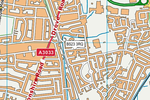 BS23 3RQ map - OS VectorMap District (Ordnance Survey)