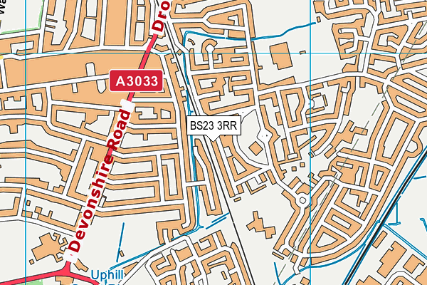 BS23 3RR map - OS VectorMap District (Ordnance Survey)