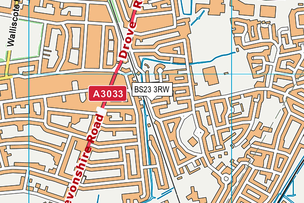 BS23 3RW map - OS VectorMap District (Ordnance Survey)