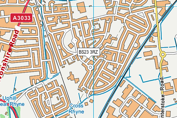 BS23 3RZ map - OS VectorMap District (Ordnance Survey)