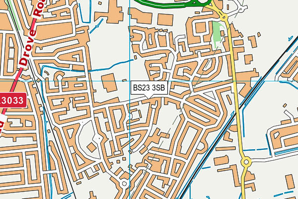 BS23 3SB map - OS VectorMap District (Ordnance Survey)
