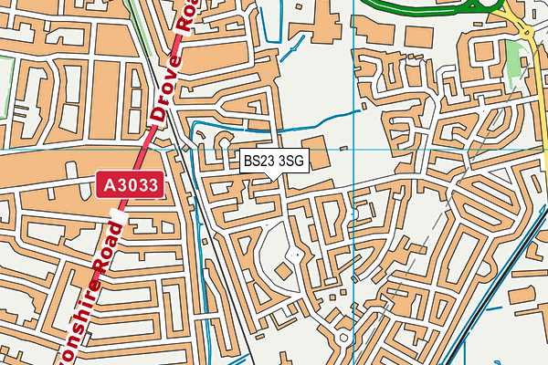 BS23 3SG map - OS VectorMap District (Ordnance Survey)