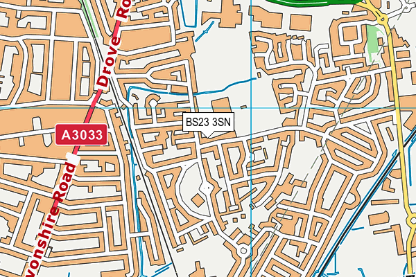 BS23 3SN map - OS VectorMap District (Ordnance Survey)