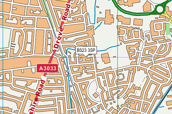 BS23 3SP map - OS VectorMap District (Ordnance Survey)