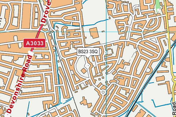 BS23 3SQ map - OS VectorMap District (Ordnance Survey)