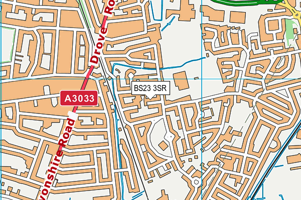 BS23 3SR map - OS VectorMap District (Ordnance Survey)