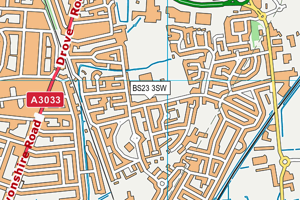 BS23 3SW map - OS VectorMap District (Ordnance Survey)