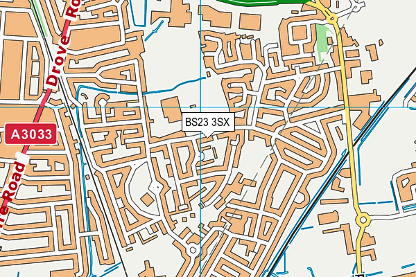 BS23 3SX map - OS VectorMap District (Ordnance Survey)