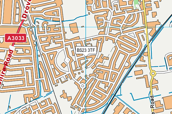 BS23 3TF map - OS VectorMap District (Ordnance Survey)