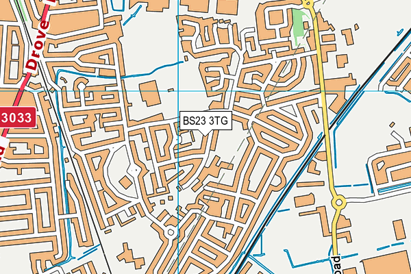 BS23 3TG map - OS VectorMap District (Ordnance Survey)