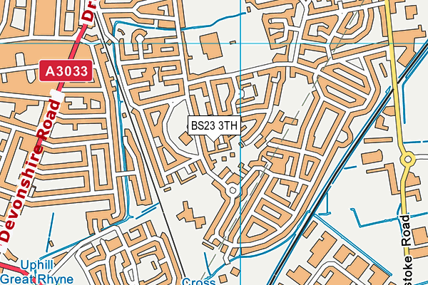 BS23 3TH map - OS VectorMap District (Ordnance Survey)