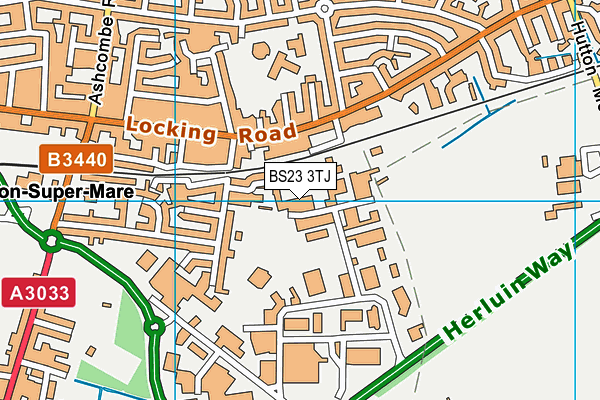 BS23 3TJ map - OS VectorMap District (Ordnance Survey)