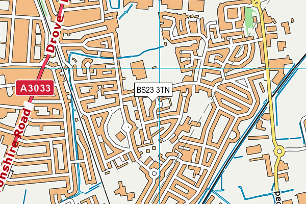 BS23 3TN map - OS VectorMap District (Ordnance Survey)