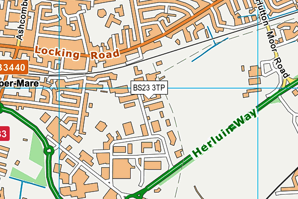 BS23 3TP map - OS VectorMap District (Ordnance Survey)