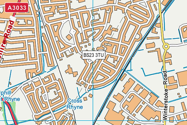 BS23 3TU map - OS VectorMap District (Ordnance Survey)
