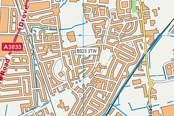 BS23 3TW map - OS VectorMap District (Ordnance Survey)