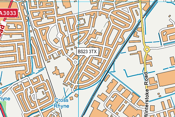 BS23 3TX map - OS VectorMap District (Ordnance Survey)