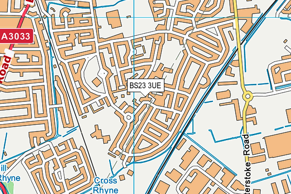 BS23 3UE map - OS VectorMap District (Ordnance Survey)