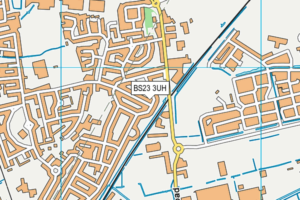 BS23 3UH map - OS VectorMap District (Ordnance Survey)