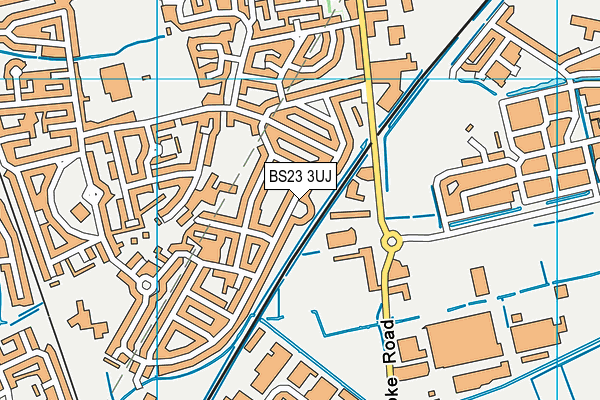 BS23 3UJ map - OS VectorMap District (Ordnance Survey)