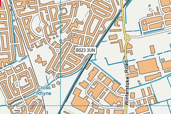 BS23 3UN map - OS VectorMap District (Ordnance Survey)