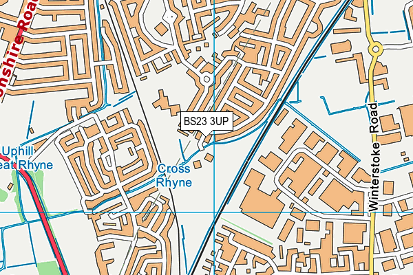 BS23 3UP map - OS VectorMap District (Ordnance Survey)