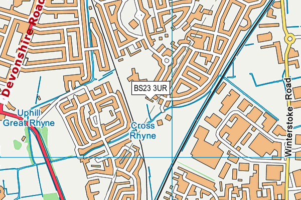 BS23 3UR map - OS VectorMap District (Ordnance Survey)