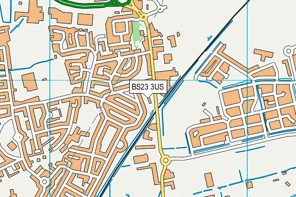 BS23 3US map - OS VectorMap District (Ordnance Survey)
