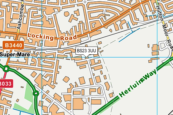BS23 3UU map - OS VectorMap District (Ordnance Survey)