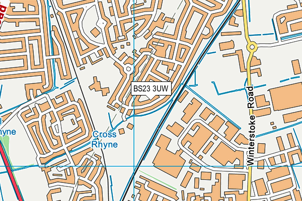 BS23 3UW map - OS VectorMap District (Ordnance Survey)