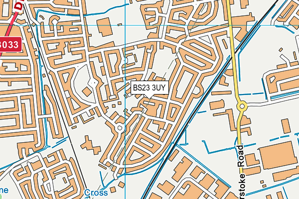 BS23 3UY map - OS VectorMap District (Ordnance Survey)