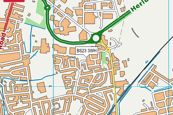 BS23 3WH map - OS VectorMap District (Ordnance Survey)